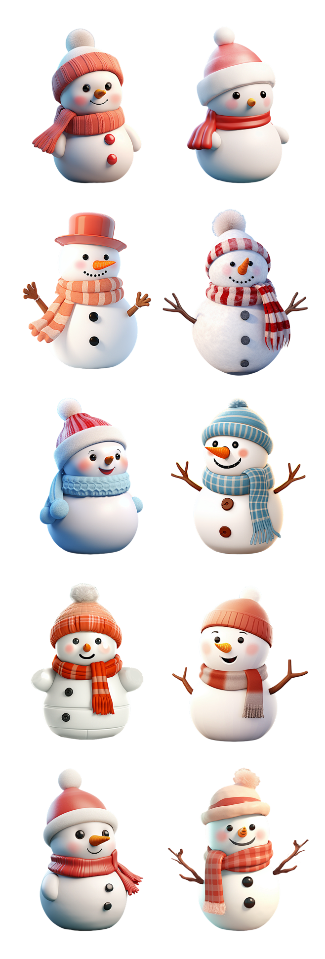 冬天冬季手绘插画雪人元素