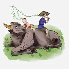 放羊的小孩子高清素材 孩子 放牛的 树叶 牧童 花朵 免抠png 设计图片 免费下载