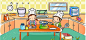 厨房做菜的一对儿童炒菜|厨房|厨房做菜的一对儿童|儿童图片|切菜|人物素材|人物图片|烧菜|矢量人物|一对儿童|做菜
