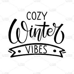 《Cozy Winter》短信。矢量插图。书法刻字。白色背景上的季节性设计。横幅设计模板。激励书法装