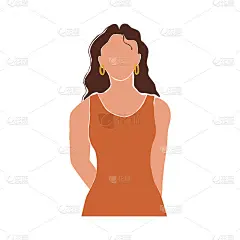 拼贴肖像年轻女子面对极简主义当代抽象时尚新潮现代美与时尚。女性剪影造型艺术海报印刷。绘画艺术打印波西