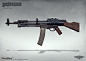 Concept art from Wolfenstein: The New Order - AR 46, Axel Torvenius : Concept art of the AR 46 I did for Wolfenstein The New Order