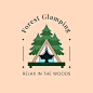 Free vector flat glamping logo