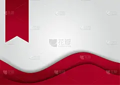 优雅抽象的红色背景与几何三角形形状和线条黄金元素。现实豪华剪纸风格3d现代概念。设计用矢量图