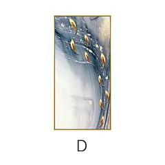 手绘油画 现代简约九鱼立体实物装饰画 玄关过道挂画 力争上游-淘宝网