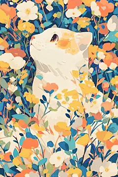 卡通猫咪动物插画图片