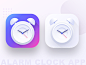 Alarm clock app icons wakeup iosandroid watch design web ui icon gradient icon alarm app white gradient minimal sharma neel prakhar watch bell alarm clock alarm