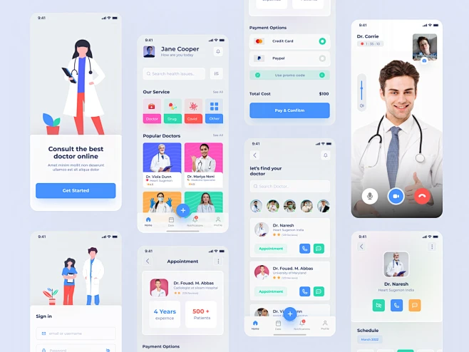 Medical - Mobile App app design doctor health health app health care ...