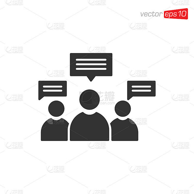说话的人图标设计插图