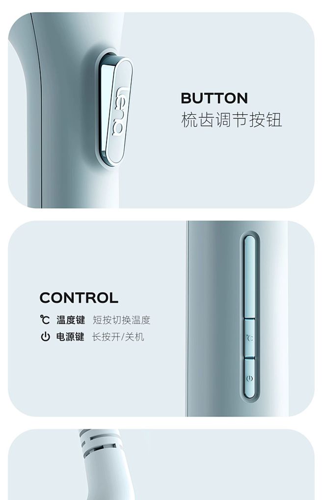 lena直发梳负离子持久定型直发夹高颅顶...