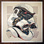 MECHASOUL STORMTROOPER ARTPRINT : mechasoul stormtrooper