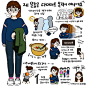 韩国漫画家把自己一天所经历的以漫画形式画出来 ins：todaydaeun ​​​​