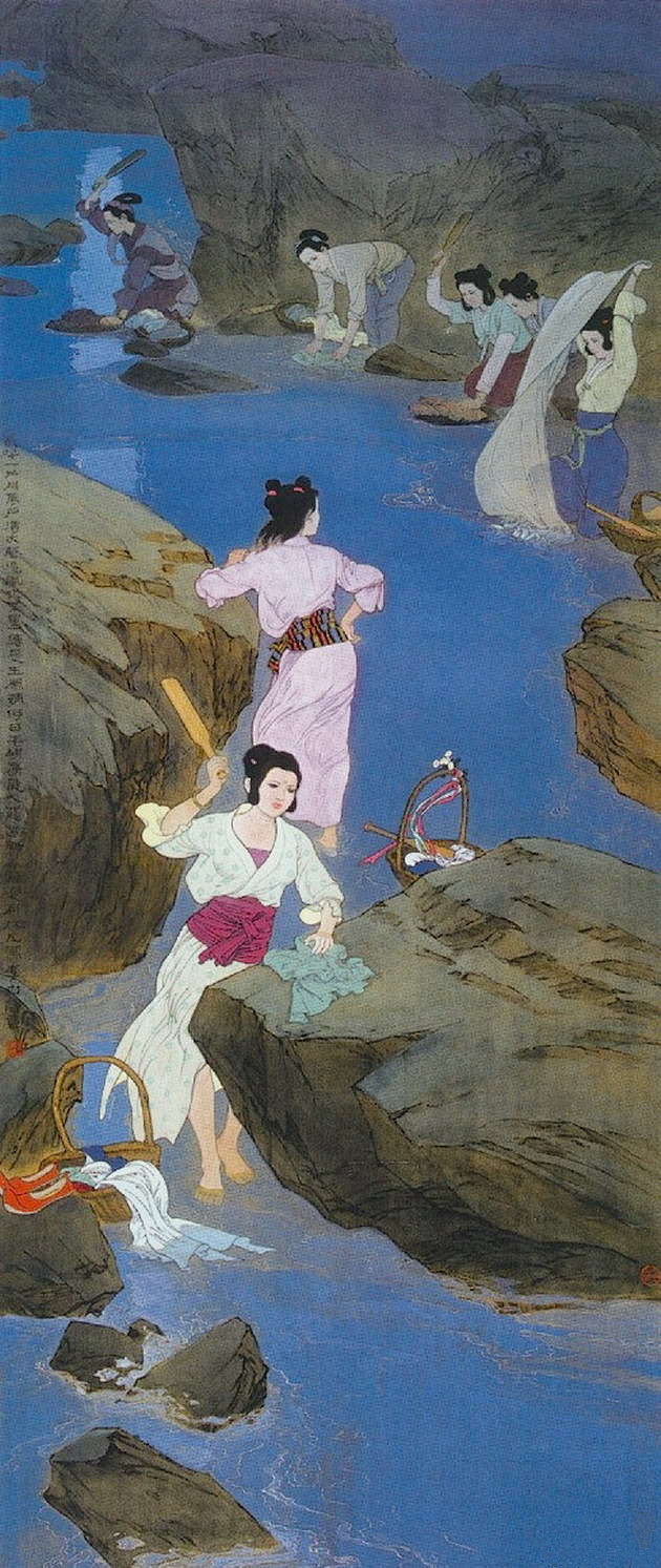 长安一片月，万户捣衣声。秋风吹不尽，总是玉关情。何日平胡虏，良人罢远征。——唐·李白《子夜吴歌·秋歌》 【图：林凡】-花瓣网