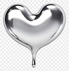 Download premium png of PNG Heart dripping silver metal white background about silver  balloon, heart, 3d heart metallic, font 3d, and metallic 3d png 13934317