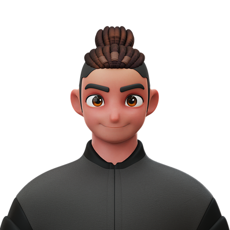 员工男士3D插图