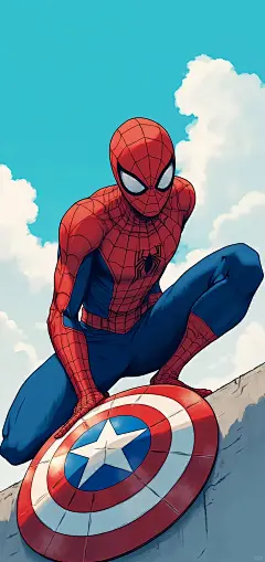 今日壁纸分享，蜘蛛侠专场x美国队长龙图腾 - 小红书
