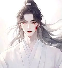 古风二次元头像，古风二次元美男子，古风壁纸，战损，男头像