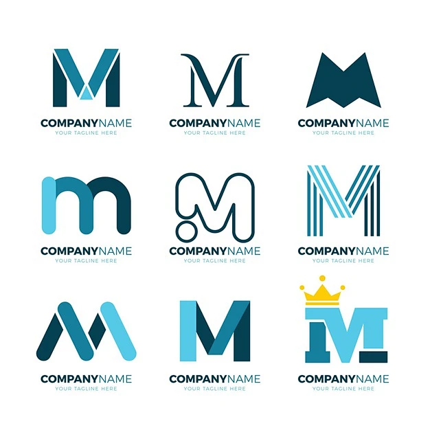 字母M标志logo矢量图素材-花瓣网