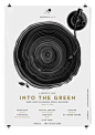 Into The Green音乐海报设计，奏出音乐生命希望，版式