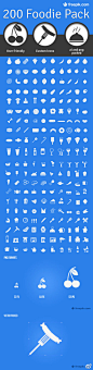 【每日素材！200款美食icon打包下载】包括PNG格式（32×32PX，64×64PX，128×128像素），以及AI，EPS和矢量格式。可口的美食、餐饮。与餐饮类相关的任何项目都可以在里面找到。@微盘 下载请戳：http://t.cn/8keItxl@bubble丹