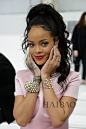 蕾哈娜 (Rihanna) 佩戴迪奥 (Dior) 珠宝系列亮相迪奥 (Dior) 2015早春度假系列秀场@北坤人素材