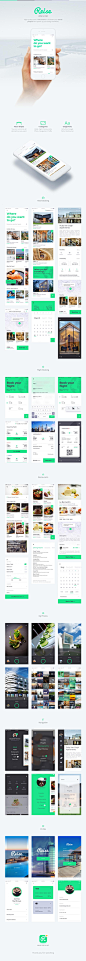 绿色清新旅行类多功能APP UI KITS下载[Sketch] – 设计小咖