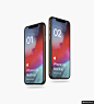 2018新款金色苹果手机iPhoneXS模型智能贴图样机011模板样机素材