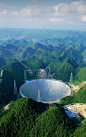 全球最先进的射电望远镜，被称为中国“天眼”。贵州“天眼”。