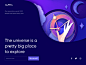 Alpha - Design Landing Page space colors website design landingpage illustrator illustration sketch uiux ui clean animation landing webdesign motion web
