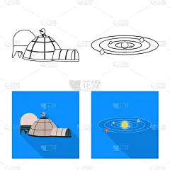 技术,分离着色,天文学,图标,云,行星,天空,城市,科学,星系