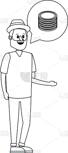 动画片,青年男人,白色,人,高雅,男人,信心,演讲