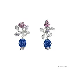 Dior顶级珠宝PRECIEUSES ROSE系列蓝宝石耳环