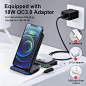 Amazon.com: Wireless Charger 3 in 1 Wireless Charging Station Qi Fast Charger Stand for iPhone 13/12/11/Pro/Max/XR/XS/XS Max/X /8/8 Plus, Apple Watch, Airpods 2/Pro, Samsung Galaxy Phone with 18W Adapter, Black : Everything Else