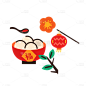 喜庆感元宵节汤圆元素贴纸