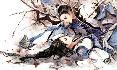 画檐滴落，帘外雨潺潺，繁华尽，墨园一庭芳残。疏烟凝翠，秋露锁窗寒，玉阶冷，藤枯云墨枫丹。