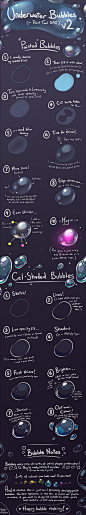 painting underwater bubbles on paint tool SAI by Electrical