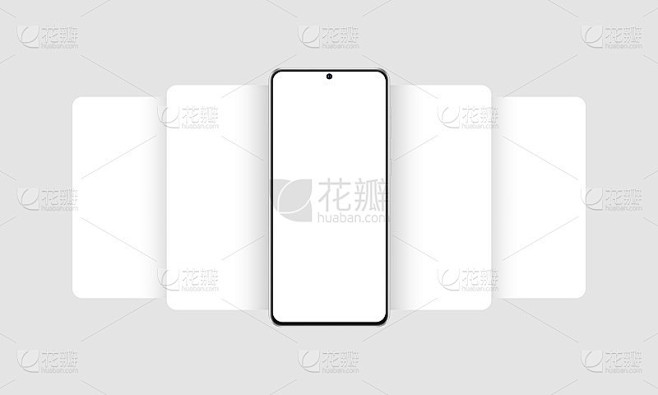 手机框架模型与空白的应用程序屏幕
