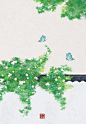 石家小鬼原创中国风二十四节气插画，商用请联系邮箱shijiaxiaogui@qq.com，未经允许严禁商用。古风海报 夏季 蔷薇