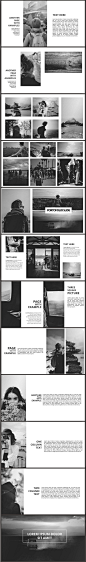 欧美时尚简约品牌摄影相册杂志静态PPT模板素材设计 人物 摄影师 旅行PPT