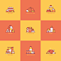 Superette - Iconography Collection : A collection of icon-scenes, various categories for an online supermaket.