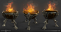 Tyr's Vault - Treasure Props, Cliff Schonewill : This contains work that involved hands other than my own. While I made a few specific props (mostly shown here) and did detailed proxies for most everything, largely the individual objects were actually pro