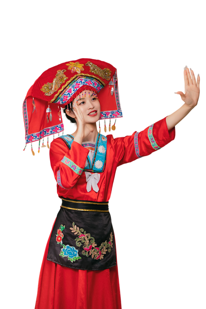 壮族少女少数民族服饰女性人物免抠元素