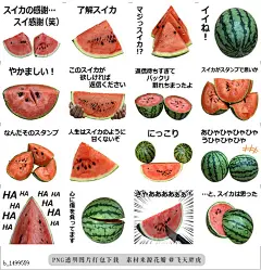 @飞天胖虎 line贴图表情包贴纸[编号1499559]Watermelon!  This is Watermelon!Suika!