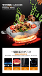 304不锈钢炒锅无涂层不粘锅平底锅复合底无油烟电磁炉通用炒菜锅-tmall.com天猫