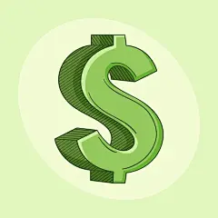 (源站可下源文件)手绘卡通美元符号图/Hand drawn cartoon dollar sign illustration