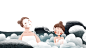 冬天泡温泉