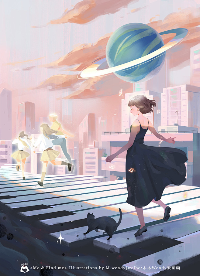 节奏_木下-wendy__插画师作品_涂...