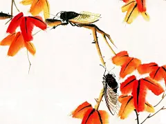 【国画作品 ---- 秋蝉图】