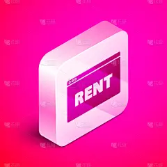 电子邮件,文字,Rent,标志,图标,悬挂的,商务,租赁合同,抵押文件,市场营销
