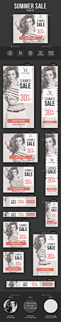 Summer Sale Fashion Banner Set - Banners & Ads Web Elements